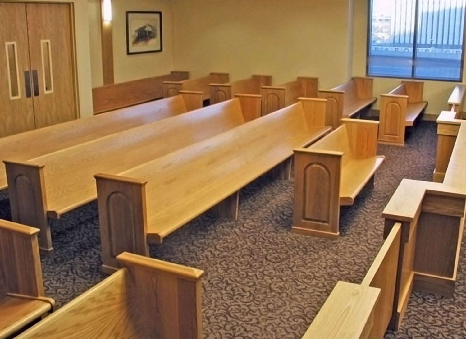 Straight Wood Benches in Bernallilo County Court - Albuquerque, NM