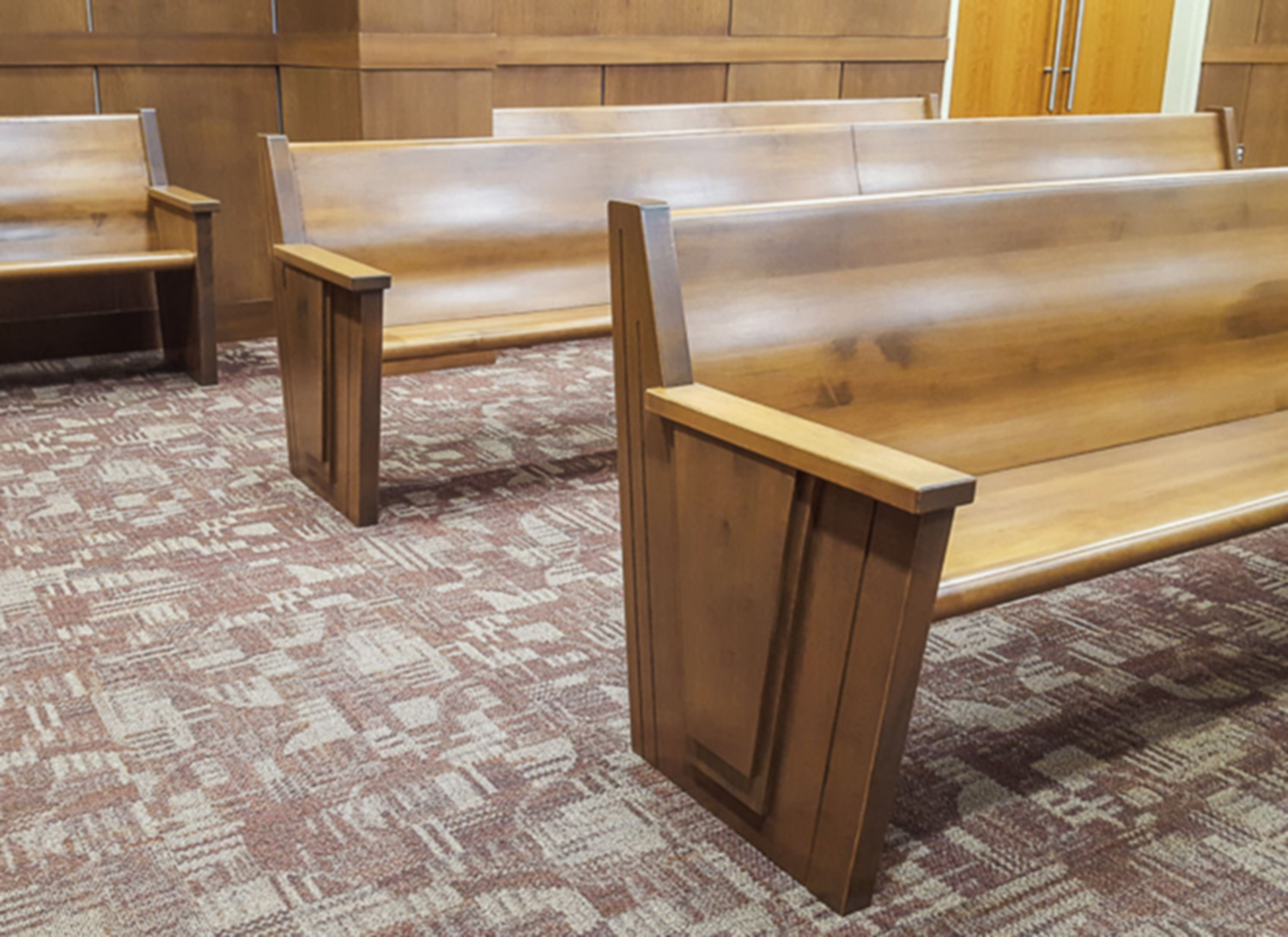 Benches with Custom Bench inside Courtroom
